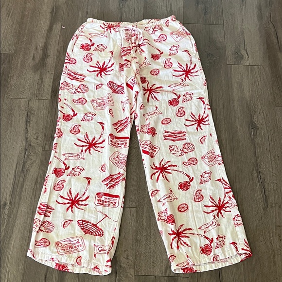 Angel Kiss Pants - Angel Kiss Red and White Drawstring Pants